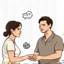 Icono de una persona hablando con un nutricionista, simbolizando una consulta personalizada.