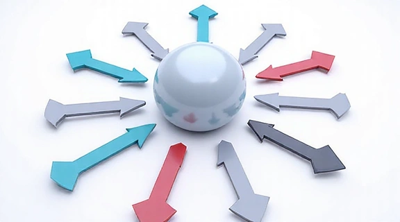 Flechas apuntando a diferentes sitios web