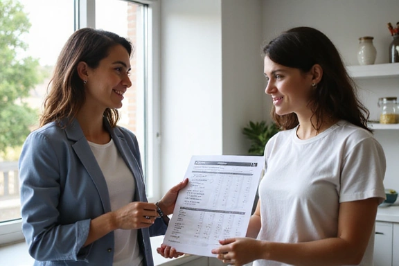Dietista profesional explicando un plan de alimentación a un cliente en su oficina.